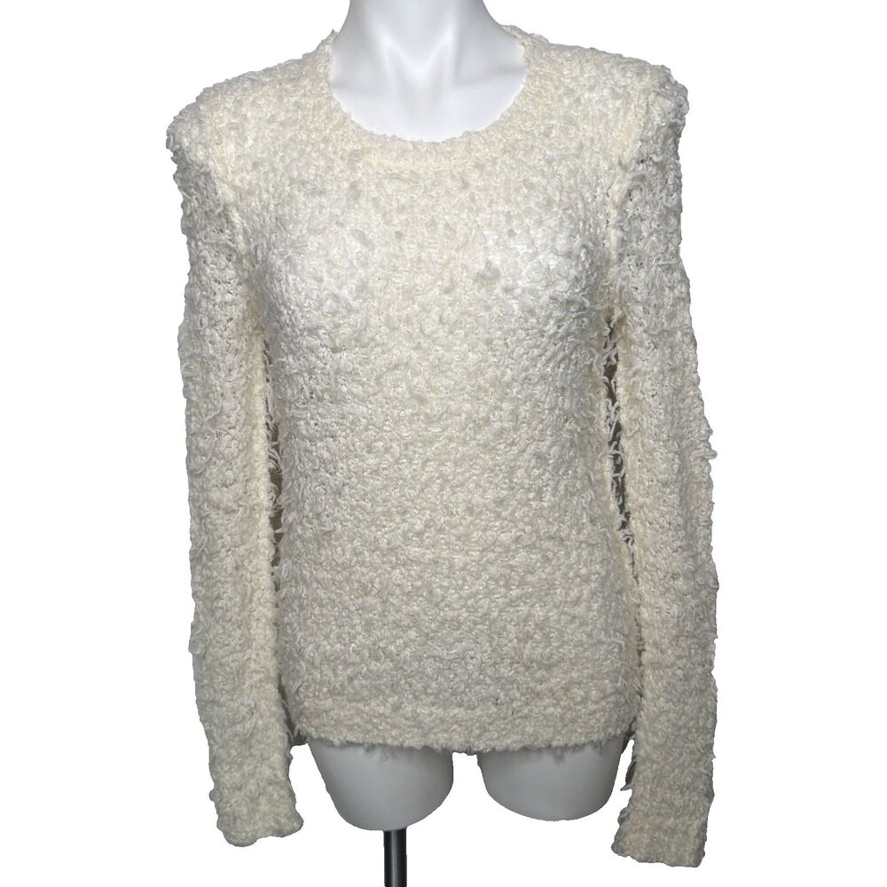 Free People September Song Sweater Ivory S Coquette Cozy Indie Balletcore - Picture 2 of 6
